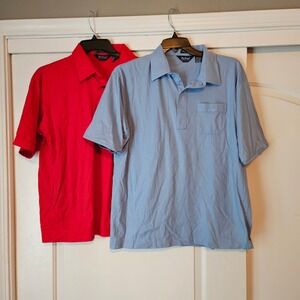 Par Four Golf Polo Bundle of 2 Red Blue Mens XLT Tall (46-48)
